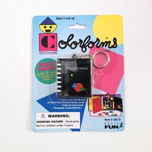 Basic Fun Vintage 90's Colorforms Keychain  - NEW SEALED